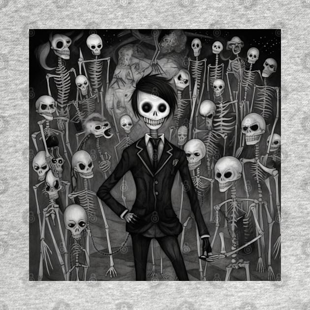 The Skeleton Parade: Art Brut Horror by EpicFoxArt